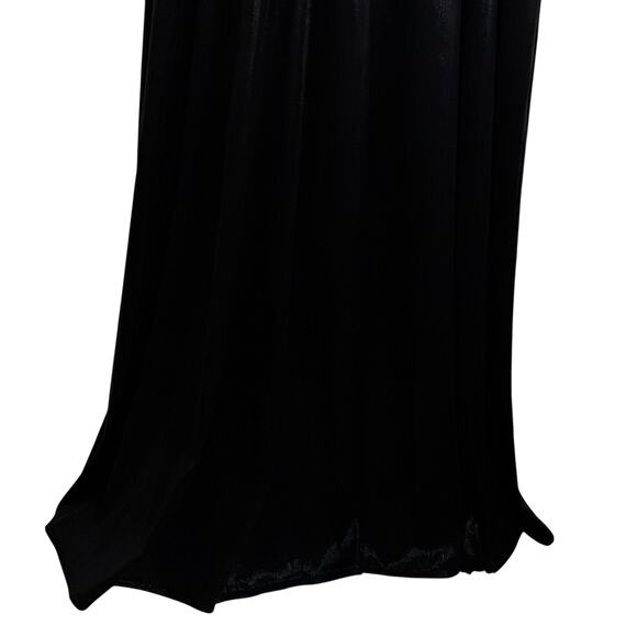 Bronx and Banco Goddess Metallic Side Slit Maxi Gown Evening Party Black Size M - Picture 9 of 12